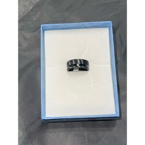 Men's Black stainless steel Ring Size 17